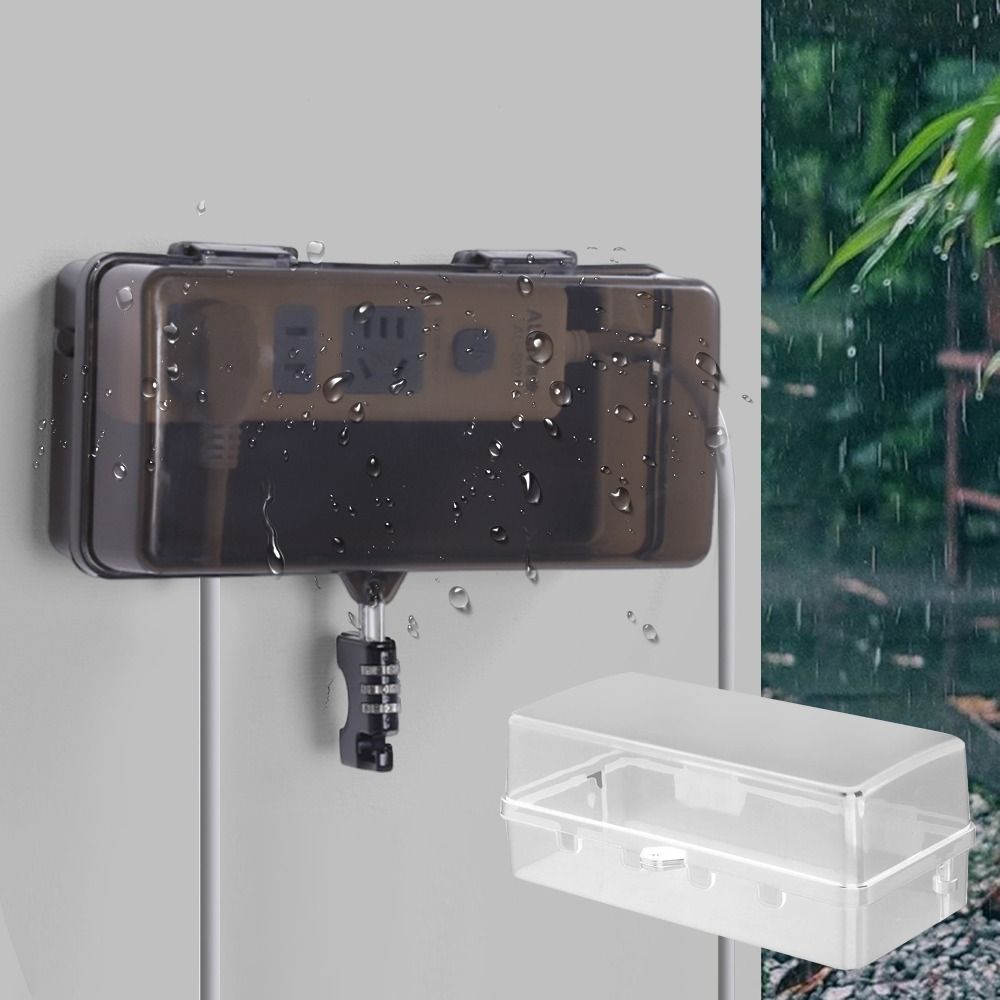 Outdoor Power Outlet Cover - Portable Plastic Plug Box Anti-theft Waterproof