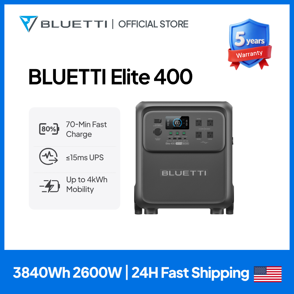 Outdoor Power Pack - BLUETTI Elite 400 2600W 3840Wh Ultra