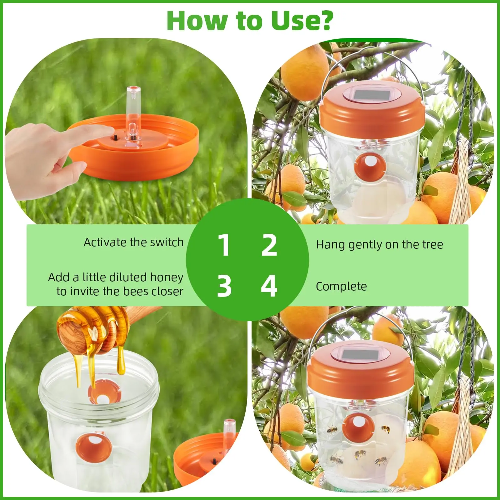 4 Pack Wasp Trap Solar Powered - Outdoor Power Pack review and price