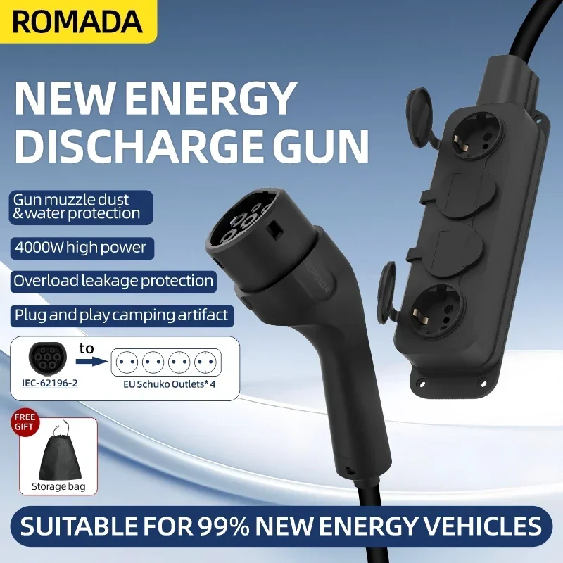 Portable 16A 4KW Electric Car  - Outdoor Power Lead review and price