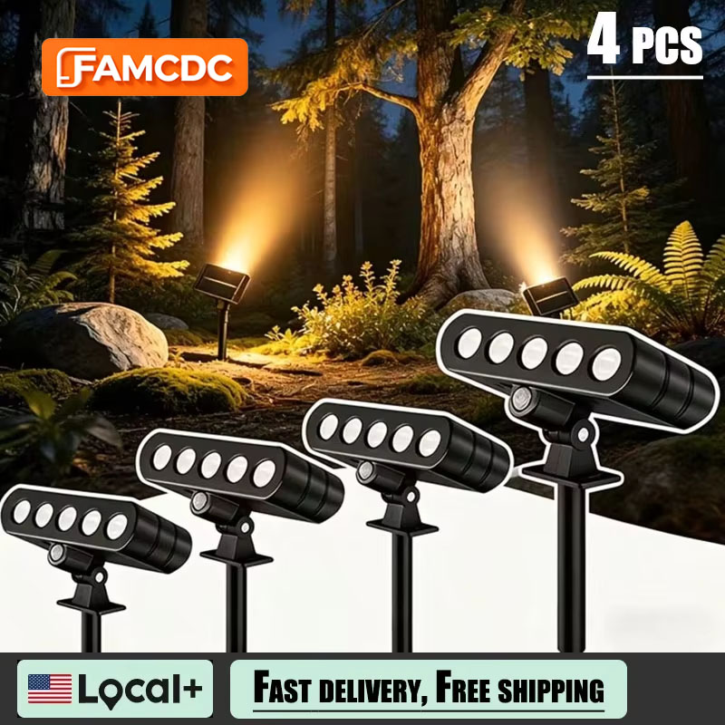 4 PACK Solar Outdoor Spotlight - Outdoor Power Pack review and price