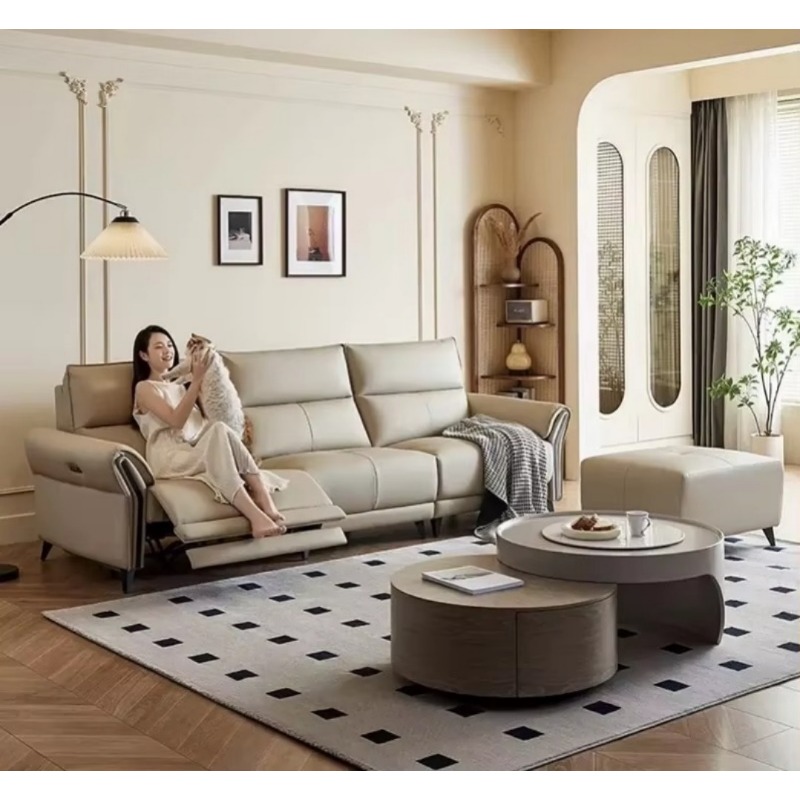 Italian Minimalist Cream Strai - Outdoor Power Recliner review and price