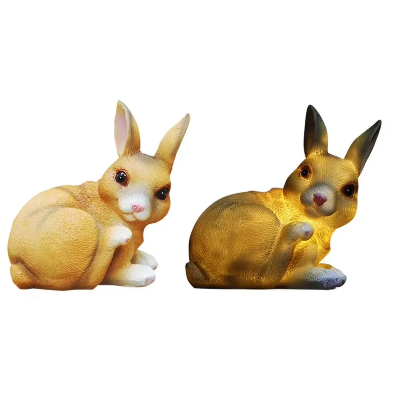 Solar Powered Resin Rabbit Gar - Outdoor Power Stake review and price
