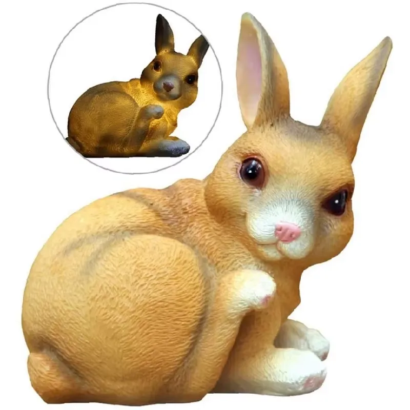 Solar Powered Resin Rabbit Gar - Outdoor Power Stake review and price