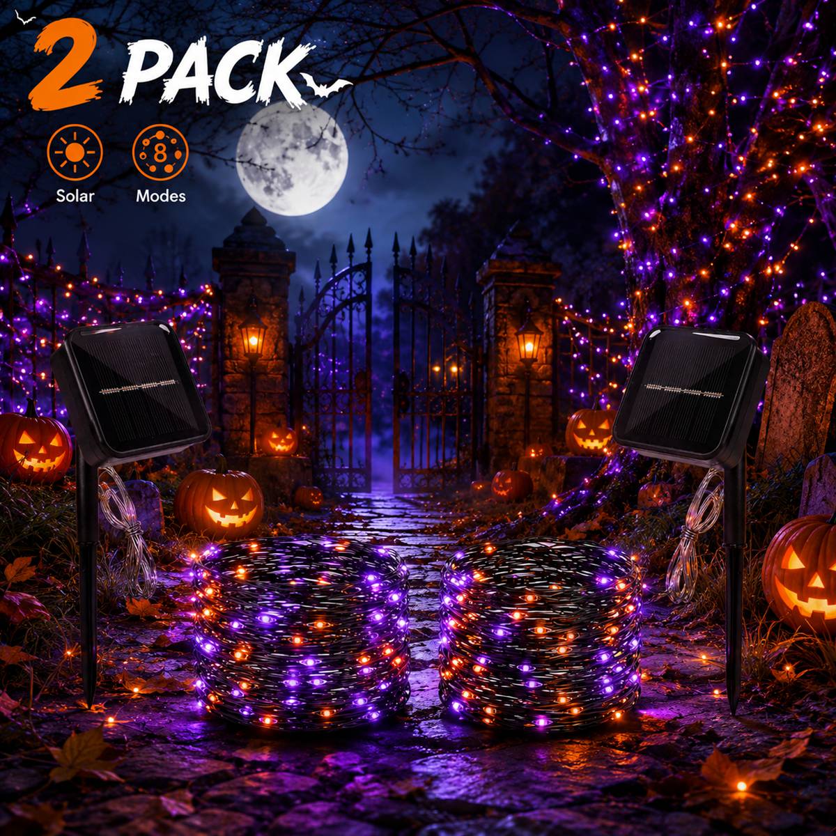 2 Pack Halloween Solar Powered - Outdoor Power Pack review and price